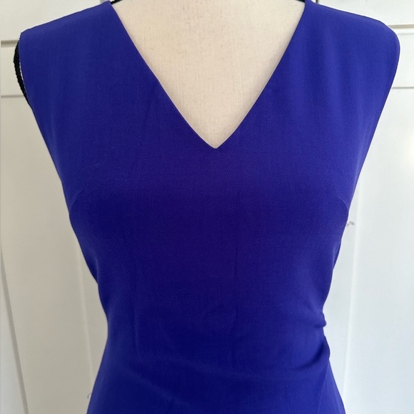 Diane Von Furstenberg purple Megan Dress Bodycon slit  spring v-neck SZ 0 - Picture 2 of 6